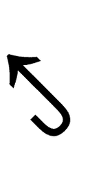 North West Arrow with Hook symbol png image