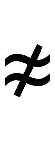 Not Almost Equal To symbol png image