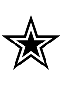 Outlined Black Star symbol png image