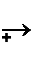 Rightwards Arrow with Plus Below symbol png image