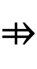 Rightwards Double Arrow with Vertical Stroke symbol png image