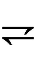 Rightwards Harpoon with Barb Down Above Leftwards Harpoon with Barb Down symbol png image