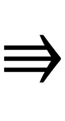 Rightwards Triple Arrow symbol png image