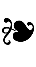 Rotated Floral Heart Bullet symbol png image