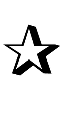 Shadowed Star symbol png image