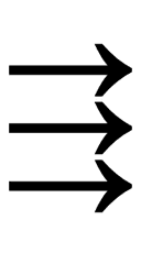 Three Rightwards Arrows symbol png image