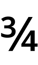 Vulgar Fraction Three Quarters symbol png image