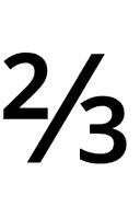 Vulgar Fraction Two Thirds symbol png image