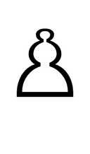 White Chess Pawn symbol png image