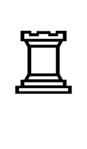 White Chess Rook symbol png image