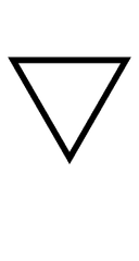 White Down-Pointing Triangle symbol png image