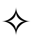 White Four Pointed Star symbol png image