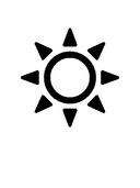 White Sun with Rays symbol png image